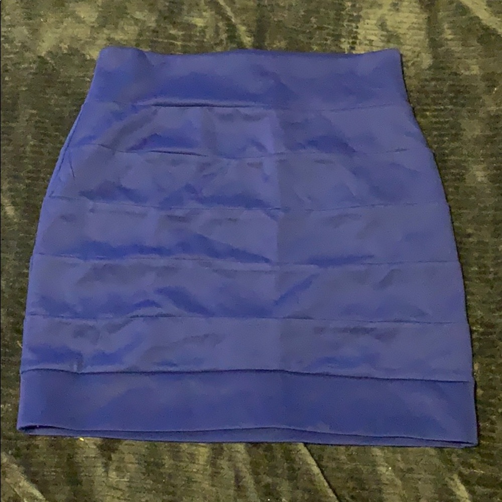 Royal blue mini skirt